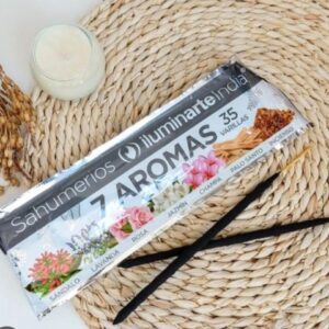 SAHUMERIOS INDIA ILUMINARTE 7 AROMAS X 35 VARILLAS