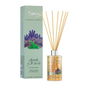 DIFUSOR AROMATICOS SAPHIRUS LAVANDA Y TE VERDE 125 CC