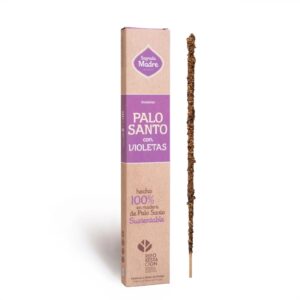 SAHUMERIOS SAGRADA MADRE PALO SANTO CON VIOLETAS ECOLOGICO X8