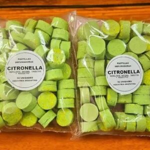 PASTILLAS DEFUMADORAS CITRONELLA BOLSA  X 50 UNIDADES