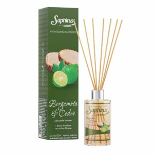 DIFUSOR AROMATICOS SAPHIRUS BERGAMOTA Y CEDRO 125CC