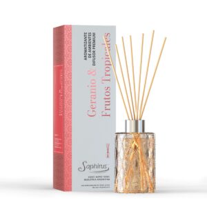 DIFUSOR AROMATICO PREMIUM SAPHIRUS GERANIO & FRUTOS TROPICALES 130CC