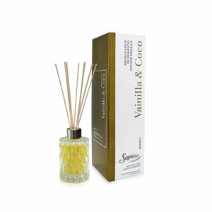 DIFUSOR AROMATICO PREMIUM SAPHIRUS VAINILLA & COCO 130CC