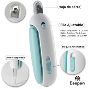 CORTA UÑAS PARA GATOS CON LIMA CELESTE CUT-E