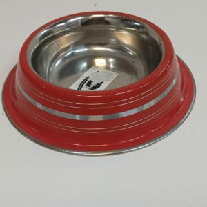 COMEDERO ANTIDESLIZANTE RAYADO ROJO KE-3202PS