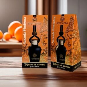 DIFUSOR PARA AUTOS BLACK AROMANZA NARANJA PIMIENTA 12ML