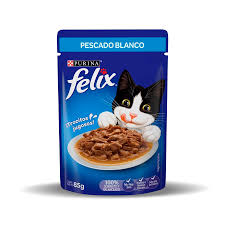 CAJA POUCH FELIX GATO ADULTO PESCADO BLANCO X 15 UNIDADES