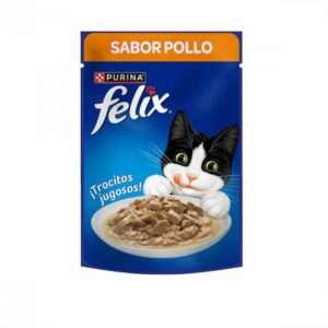 CAJA POUCH FELIX GATO ADULTO POLLO X 15 UNIDADES