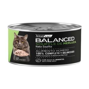 LATAS BALANCED GATO ADULTO CASTRADO SOUFLE DE MERLUZA 85GR