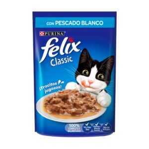 POUCH FELIX GATO ADULTO PESCADO BLANCO 85GR