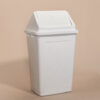 RECIPIENTE 50LTS TAPA VAIVEN "COLORES" BLANCO/ROJO