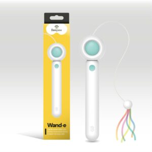 VARITA PARA GATO EXTENCIBLE CON LASER CELESTE WAND-E