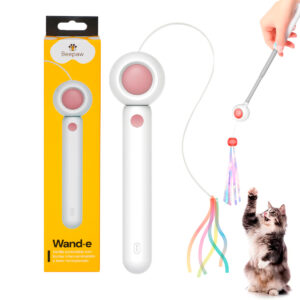 VARITA PARA GATO EXTENCIBLE CON LASER ROSADO WAND-E