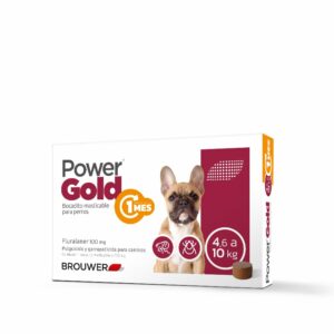 COMPRIMIDO POWER GOLD PERRO 1 MES 4 A 10 KG