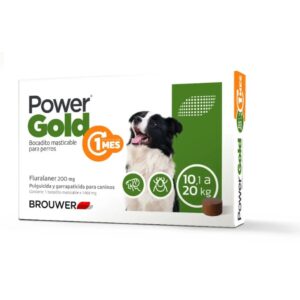 COMPRIMIDO POWER GOLD PERRO 1 MES 10 A 20 KG