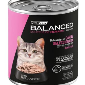 LATAS BALANCED GATO CACHORRO SOUFLE DE MERLUZA 340GR