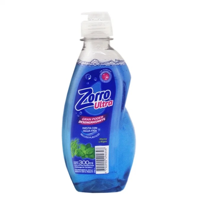 ZORRO DETERGENTE ULTRA MENTA Y ALGAS 300 ML
