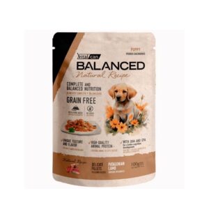 POUCH VITALCAN BALANCED NATURAL RECIPE  PERRO CACHORRO CORDERO 100G