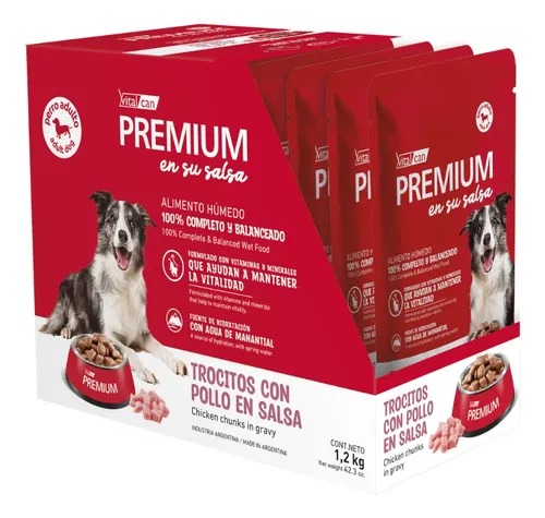 POUCH VITALCAN PREMIUM PERRO ADULTO CARNE 100G