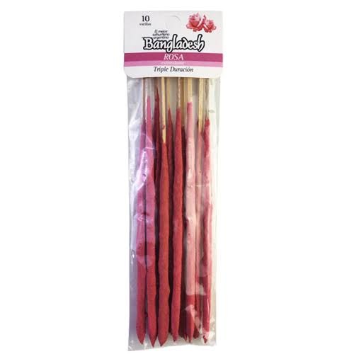 SAHUMERIOS TRIPLE EMPASTE BANGLADESH ROSA X 10 VARILLAS