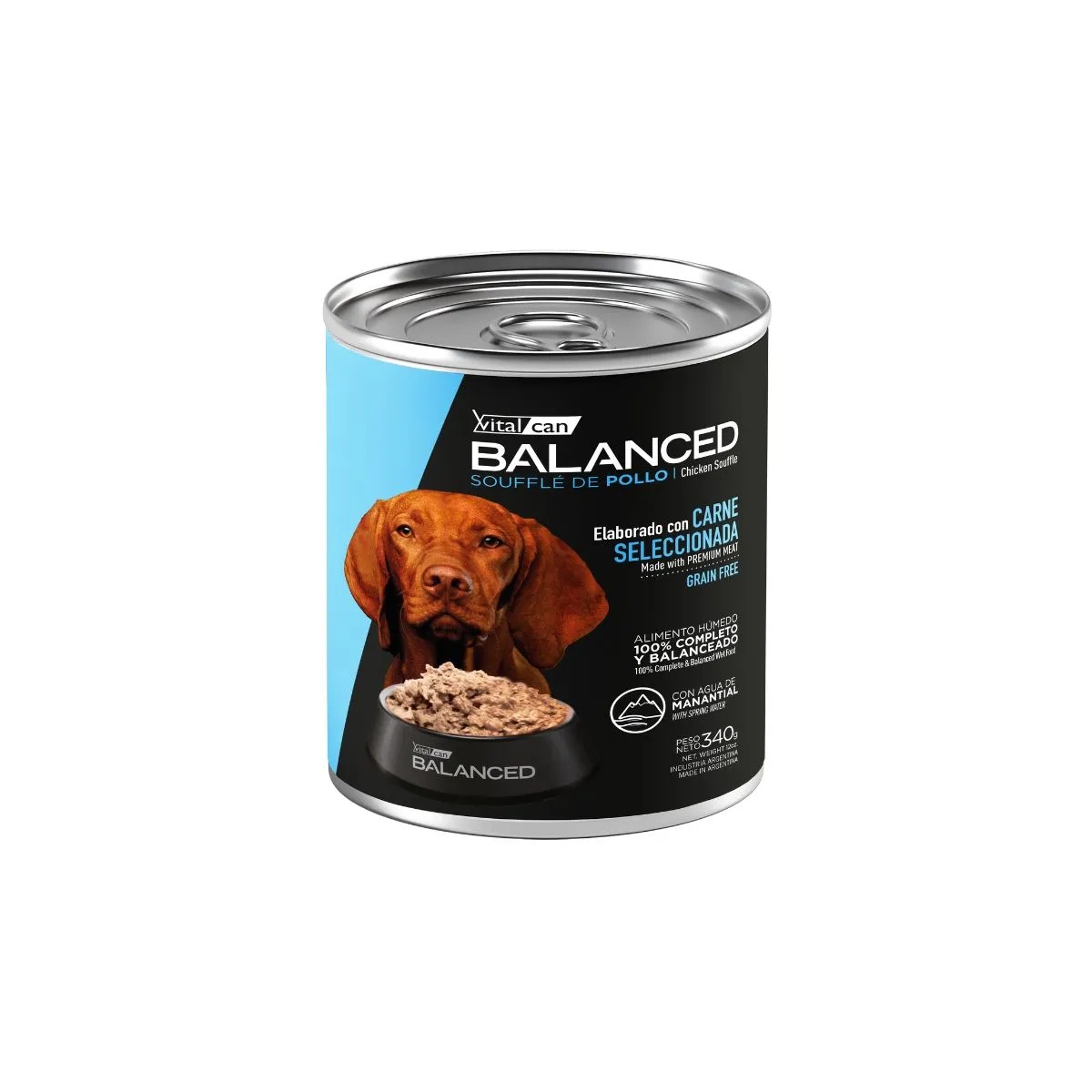 LATAS BALANCED PERRO ADULTO SOUFLE DE POLLO 340GR