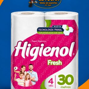 PAPEL HIGIENICO HIGIENOL FRESH 30M X12