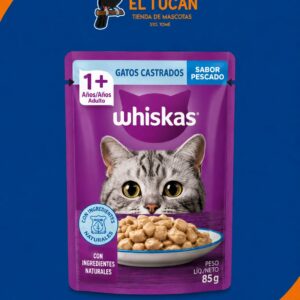 POUCH WHISKAS CASTRADO PESCADO 85GR