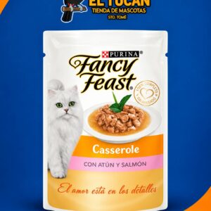 POUCH FANCY FEAST GATO ATUN Y SALMON 85GR