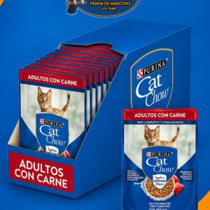 CAJA POUCH CAT CHOW CARNE X 15 UNIDADES